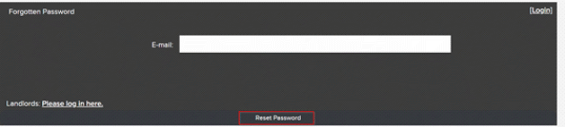 Reset password button